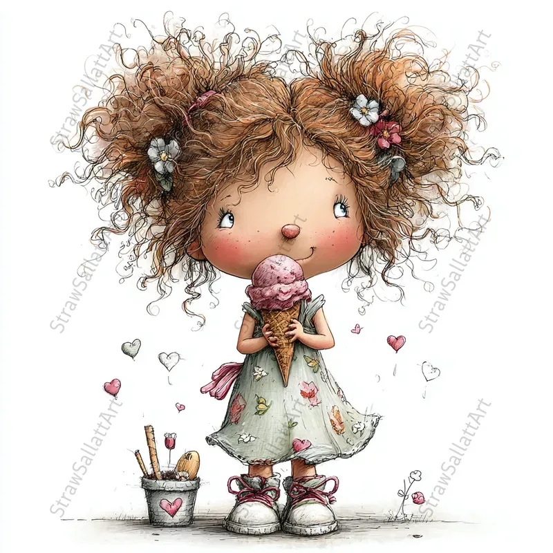 Ice Cream Characters Summer Etsy Clipart