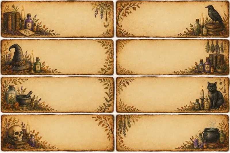 Halloween Parchment Cards
