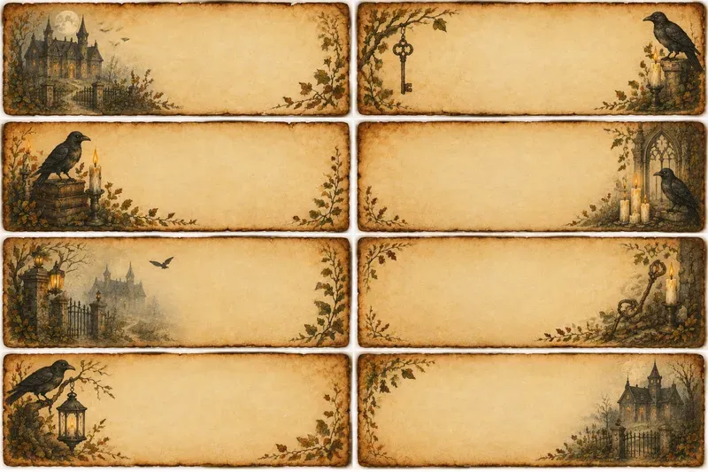 Halloween Parchment Cards