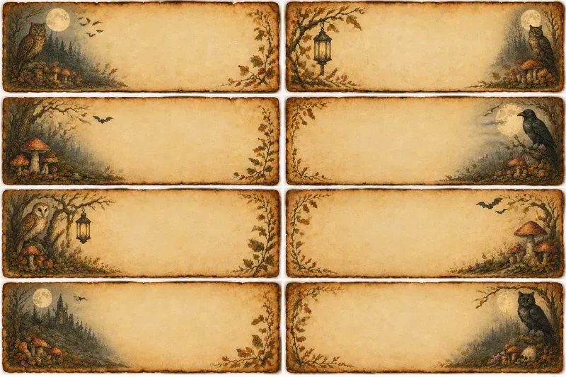 Halloween Parchment Cards