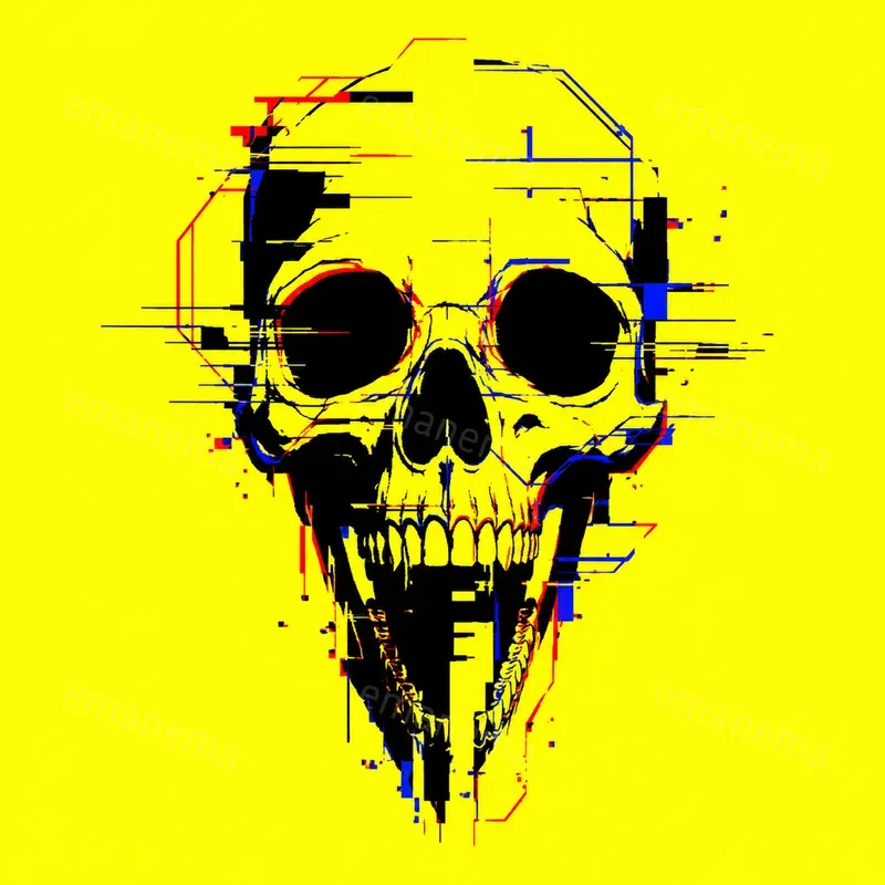 Corrupted Analog Digital Glitch Images