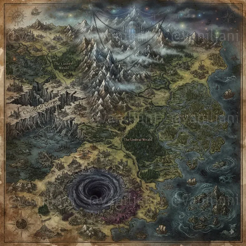 Dark Fantasy Realm Maps