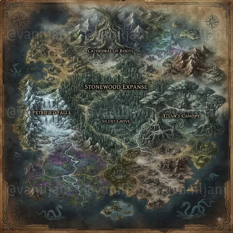 Dark Fantasy Realm Maps