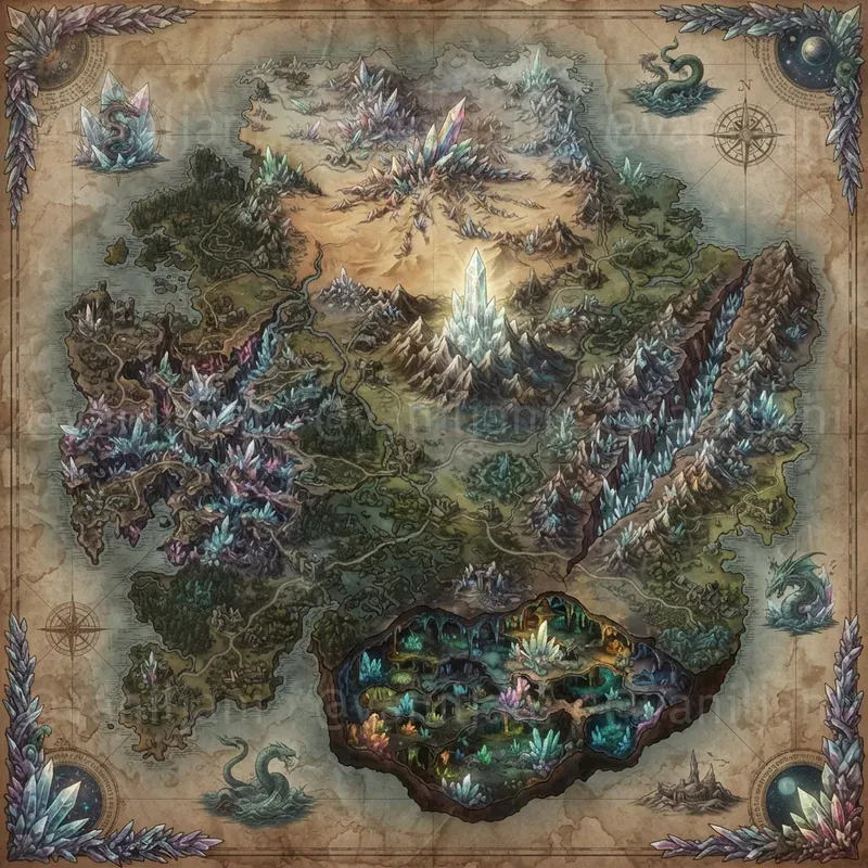 Dark Fantasy Realm Maps