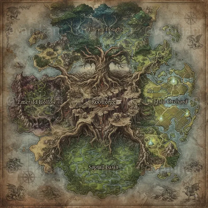 Dark Fantasy Realm Maps