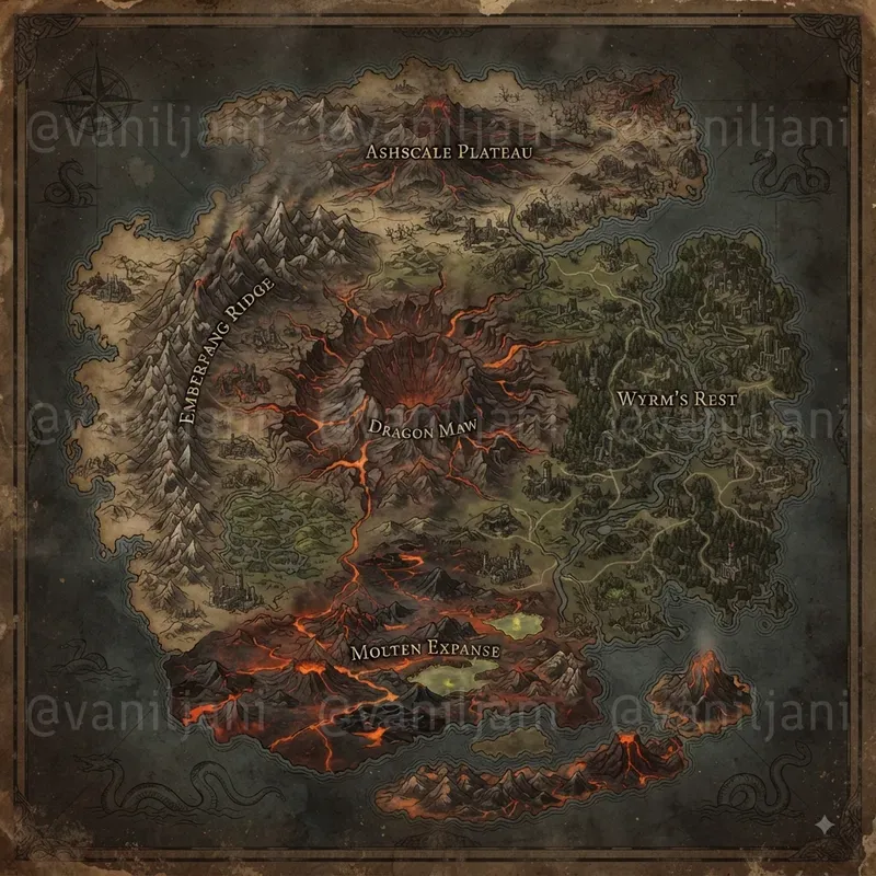 Dark Fantasy Realm Maps
