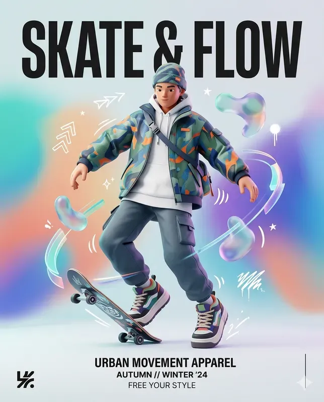 Ultra 3D Illustrated Fashion Posters