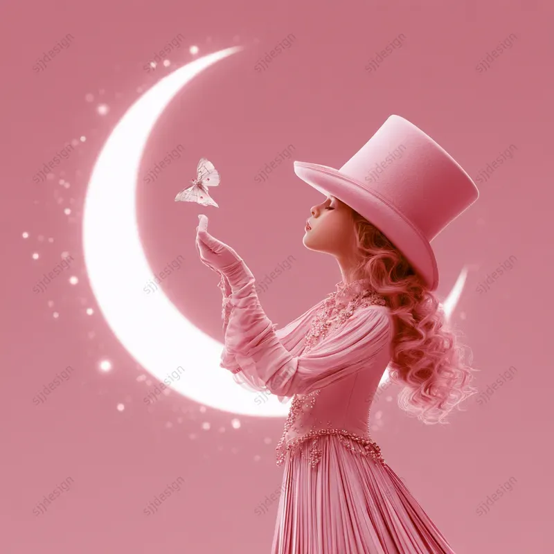 Celestial Pink Fantasy Art