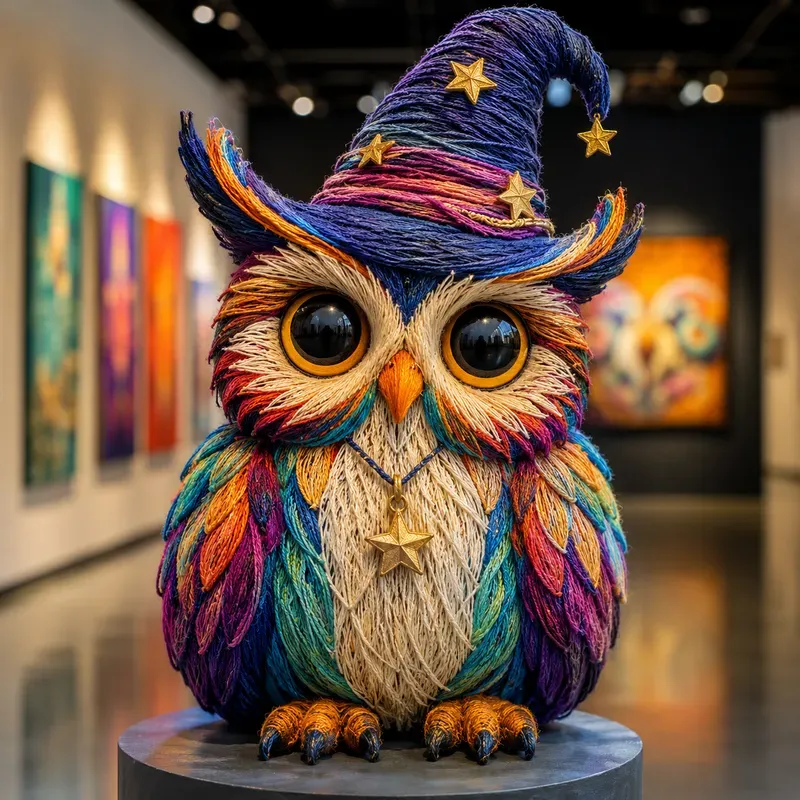 Whimsical Yarn Animal Sculptures