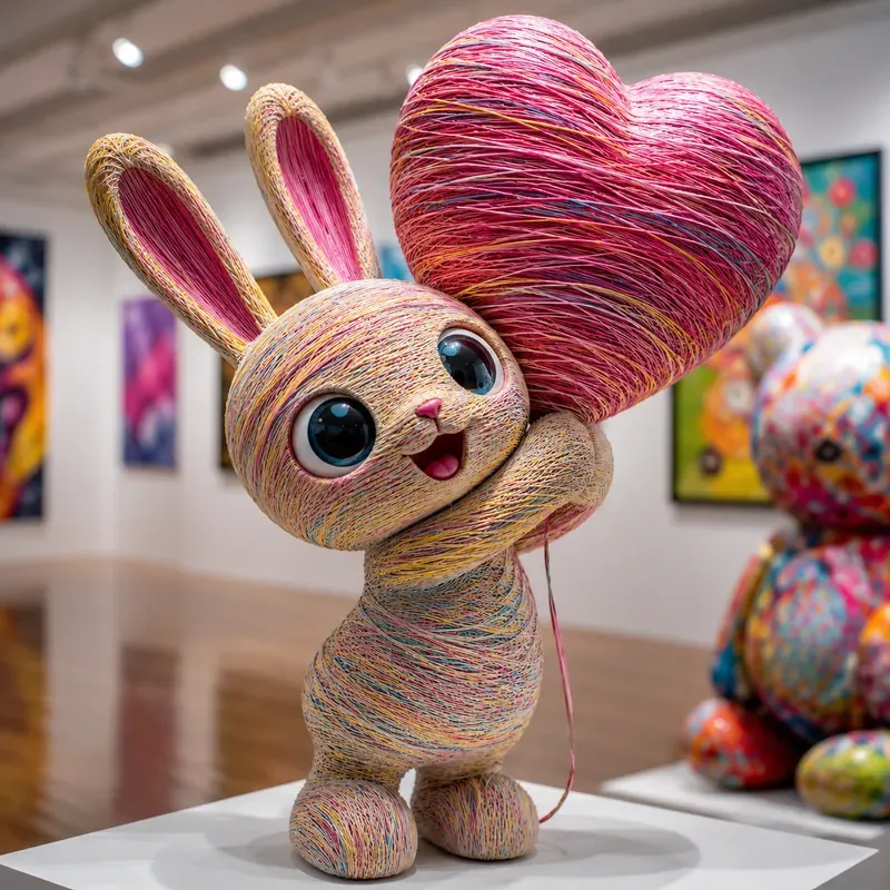 Whimsical Yarn Animal Sculptures