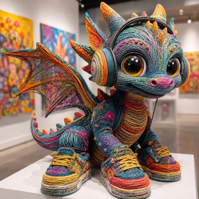Whimsical Yarn Animal Sculptures