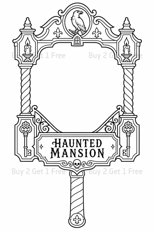 Western Selfie Frame Prop Coloring Books