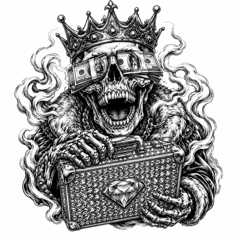 Luxury Greed Tattoo Flash Packs