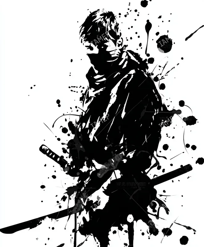 Inksplatter Noir Illustrations