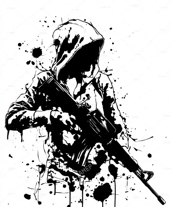 Inksplatter Noir Illustrations