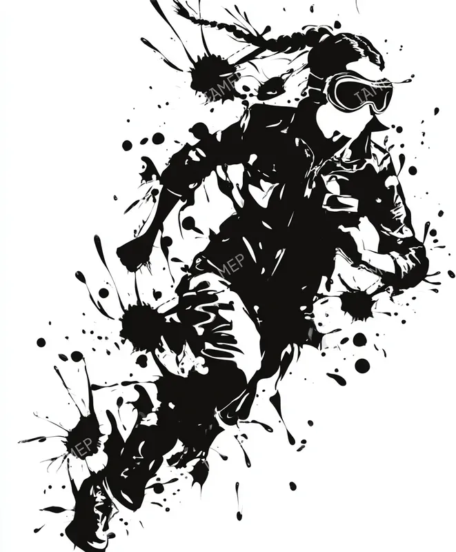 Inksplatter Noir Illustrations