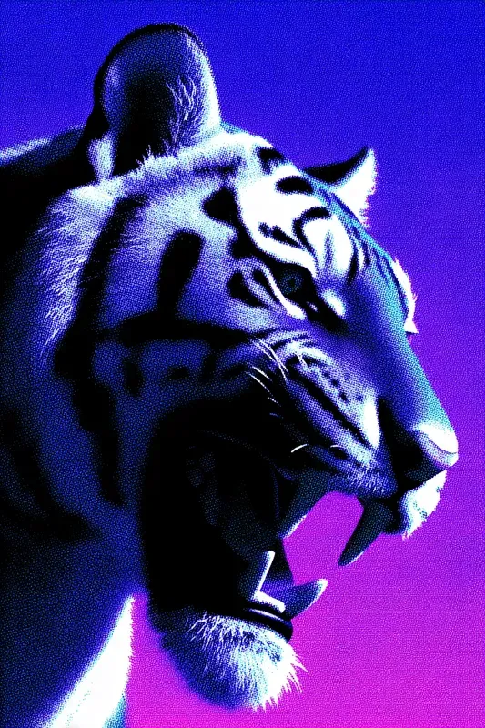 Purple Glow Animal Portraits