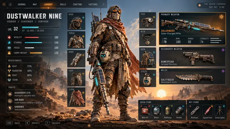 Character Loadout Screen Generator