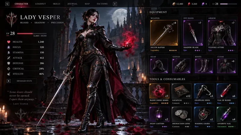 Character Loadout Screen Generator