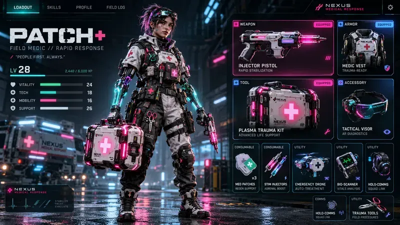 Character Loadout Screen Generator