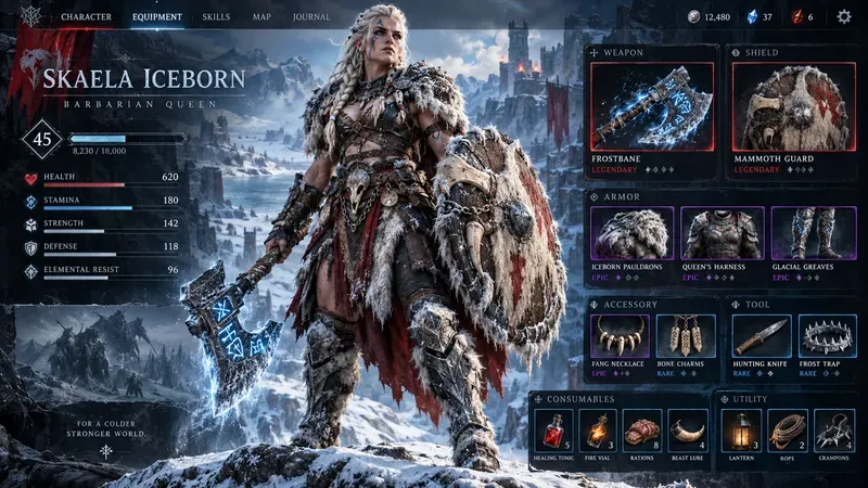 Character Loadout Screen Generator