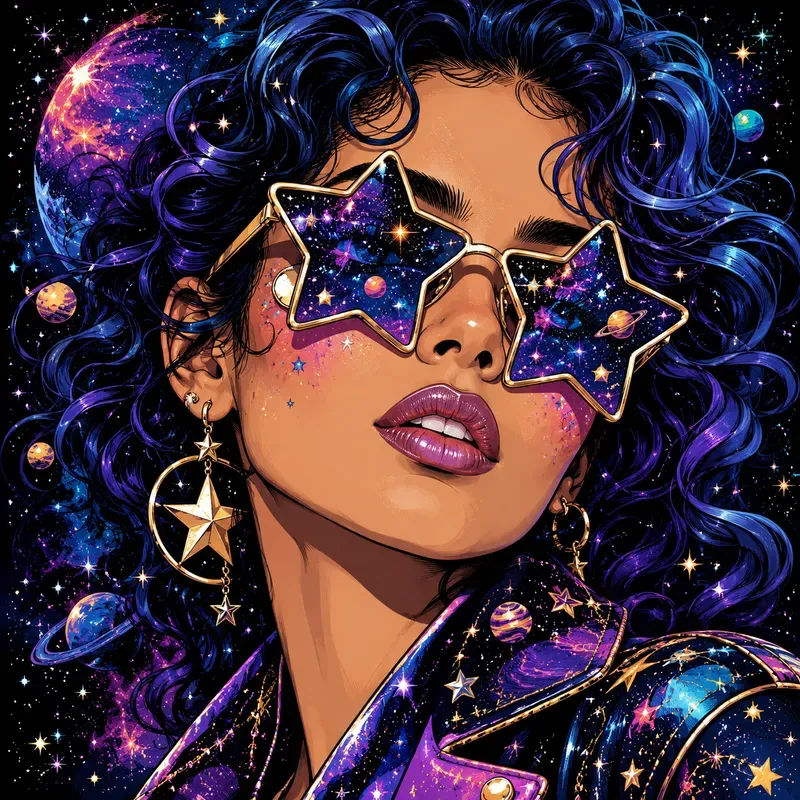Retro Pop Diva Portrait Generator