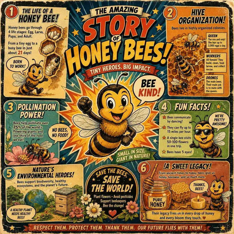 Retro Comic History Infographic Posters