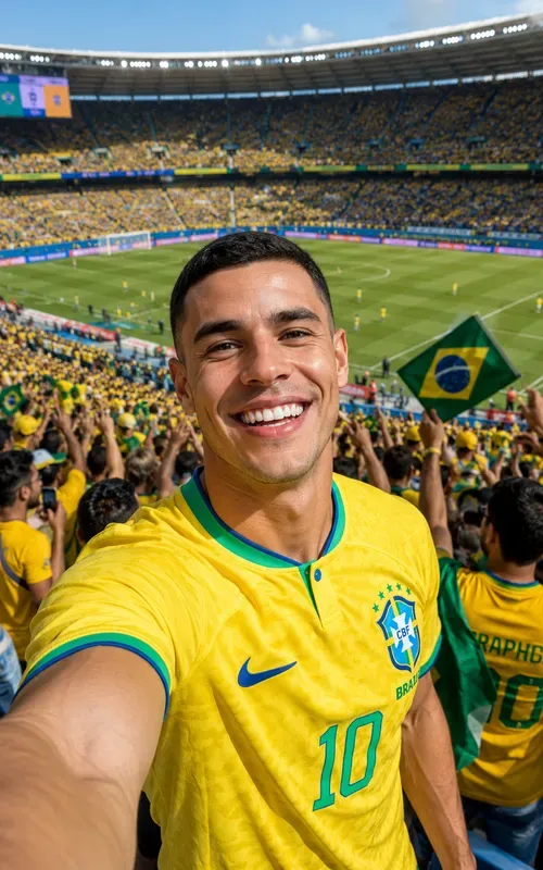 Football Influencer Stadium Selfies