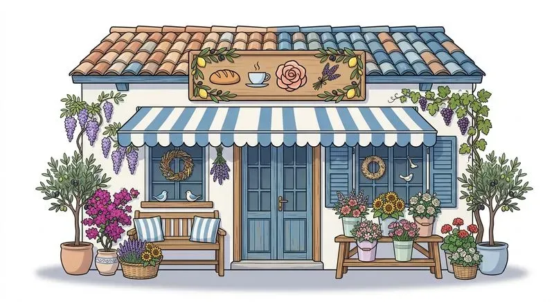 Cozy Village Shopfront Clipart Makers