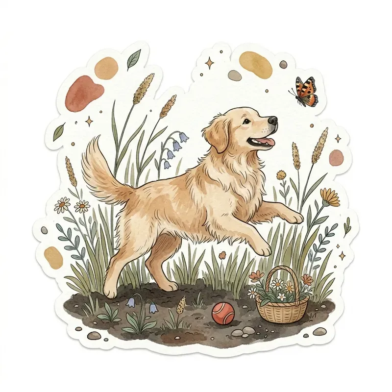 Boho Kids Nature Sticker Clipart Art