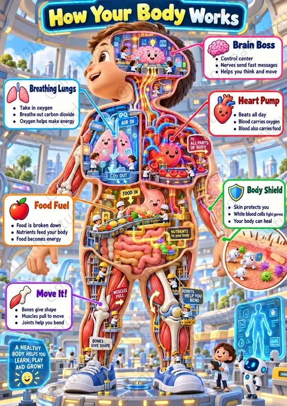 Kids 3D Learning Infographic Makers