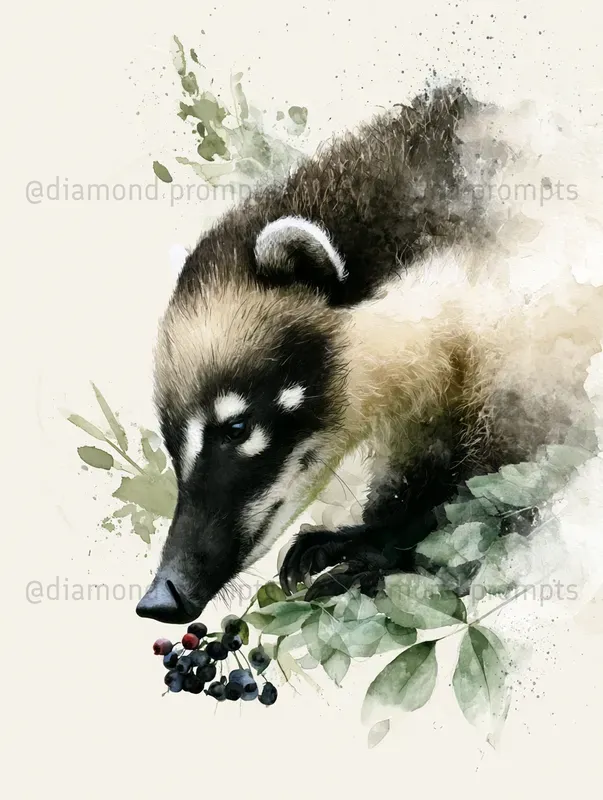 Storybook Watercolor Wildlife Art