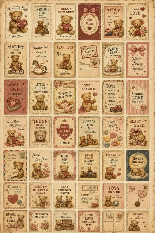 Retro Cherry Scrapbook Sticker Sheets