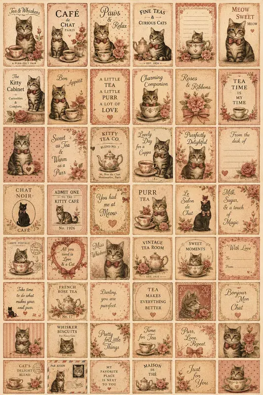 Retro Cherry Scrapbook Sticker Sheets