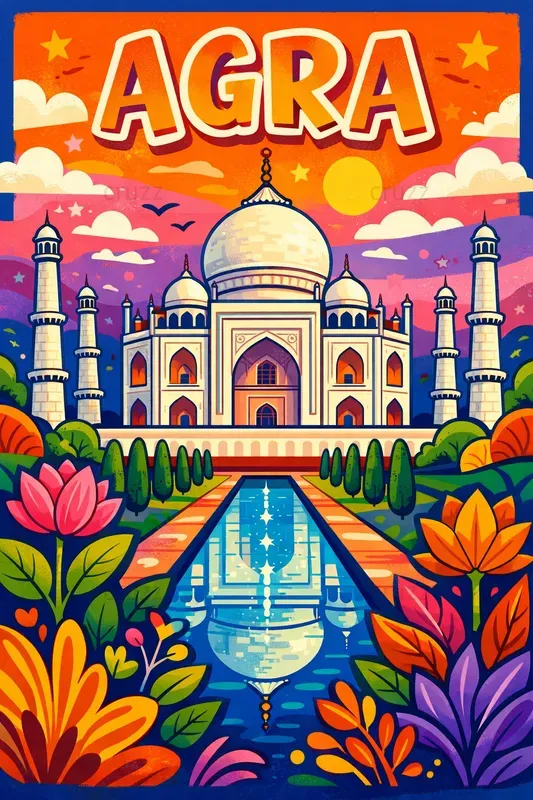 Vibrant Playful Travel Posters