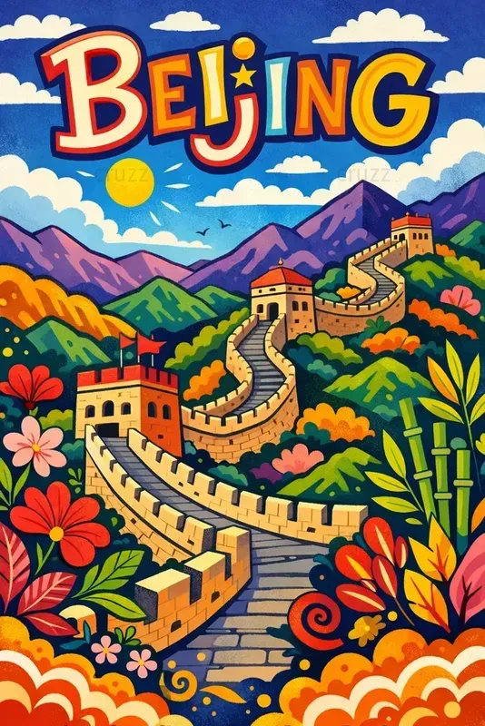 Vibrant Playful Travel Posters