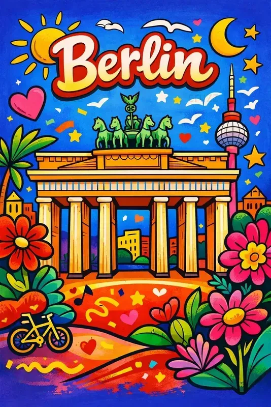 Vibrant Playful Travel Posters