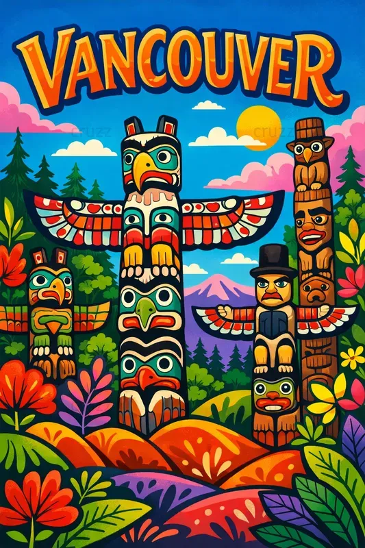 Vibrant Playful Travel Posters