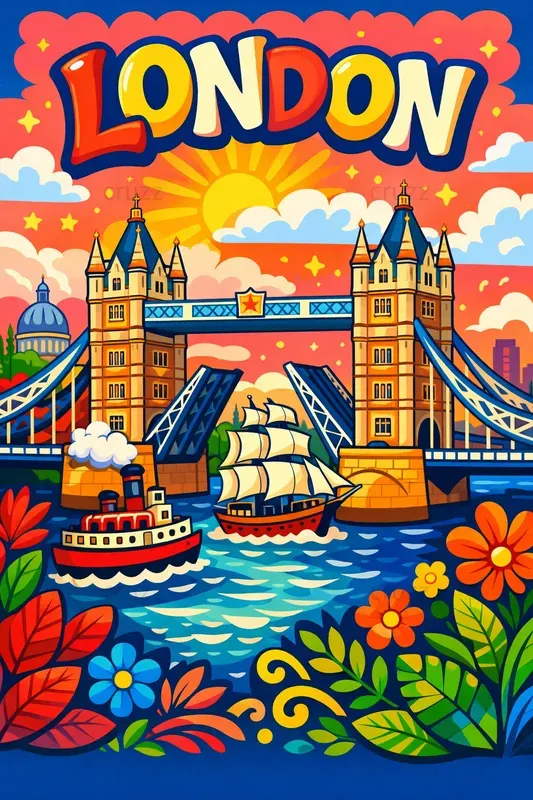 Vibrant Playful Travel Posters