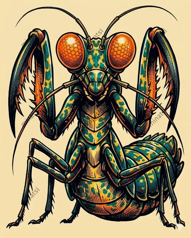 Stylized Animal Ink Poster Art