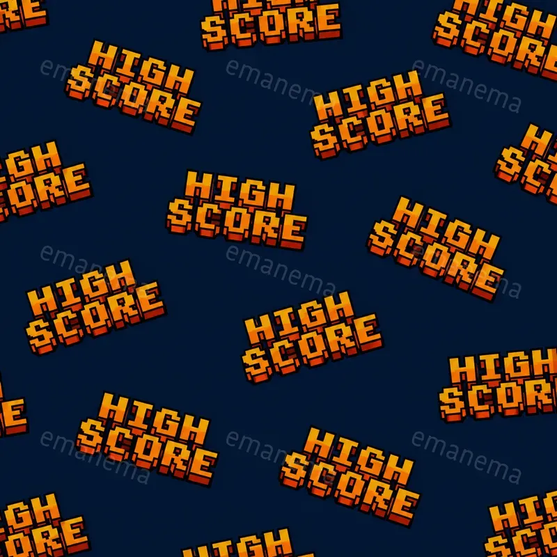 8 Bit Retro Pixel Font Textures
