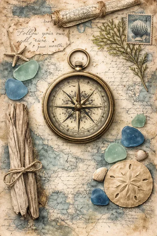 Nautical Memories Junk Journal Pages
