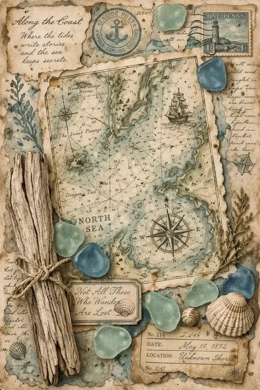 Nautical Memories Junk Journal Pages