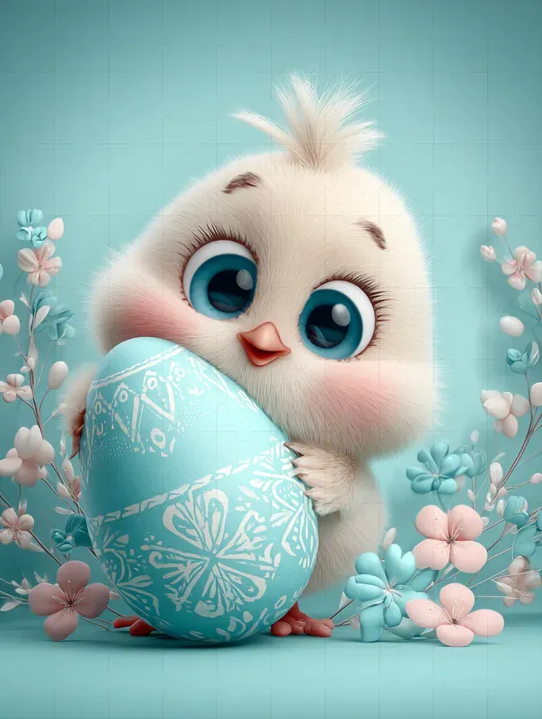 Cute Easter Kawaii Cartoon Characters