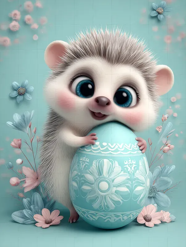 Cute Easter Kawaii Cartoon Characters