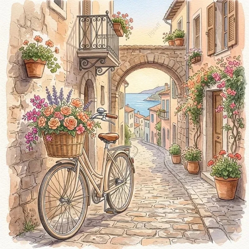 Luxury Watercolor Patio Illustrations