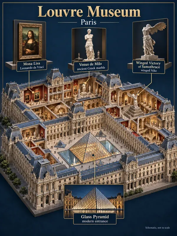 Isometric Museum Cutaway Infographics