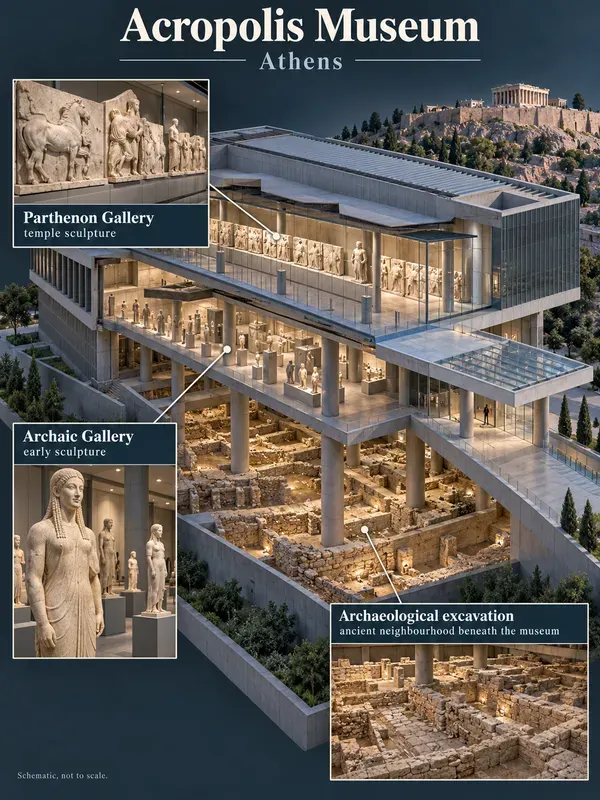 Isometric Museum Cutaway Infographics