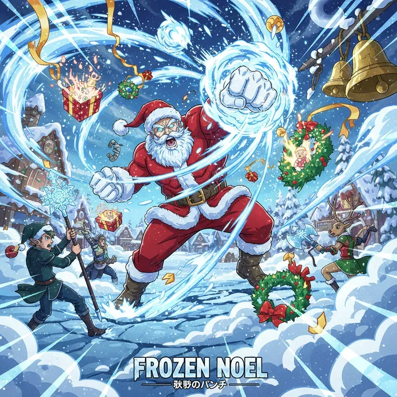 Christmas Anime Battle Scenes