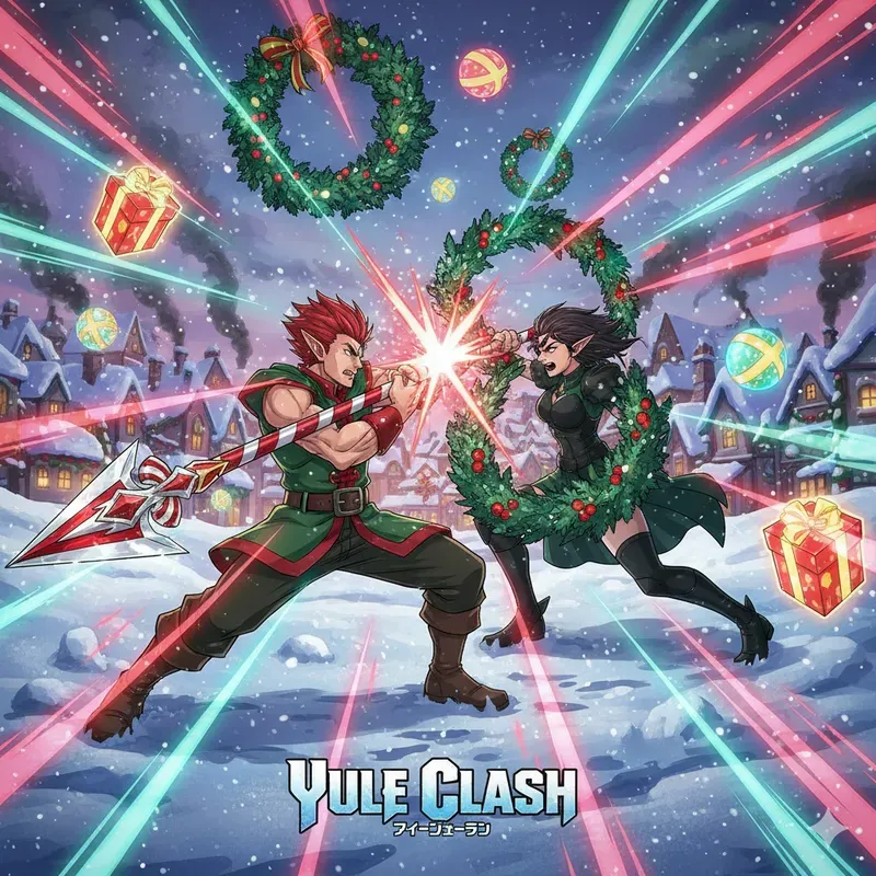 Christmas Anime Battle Scenes